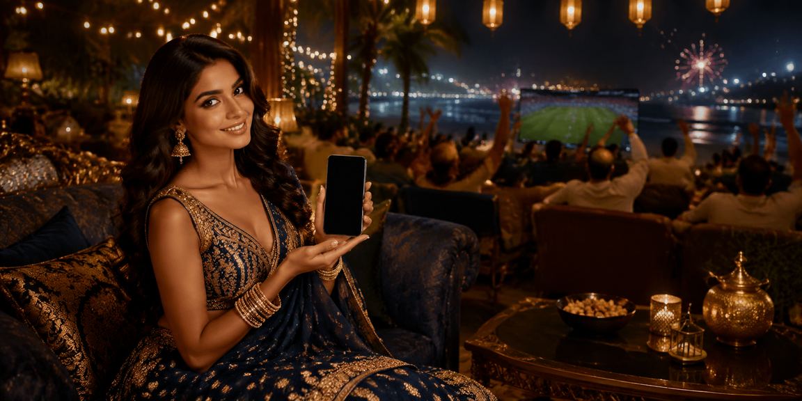 Mobile casino gaming on beach in India